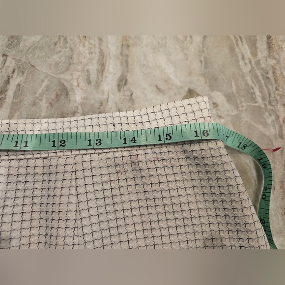 "Sag Harbor Women’s 16 Skirt Suit Cream Black Trim Tweed Blazer & Skirt Set" - Picture 12 of 16